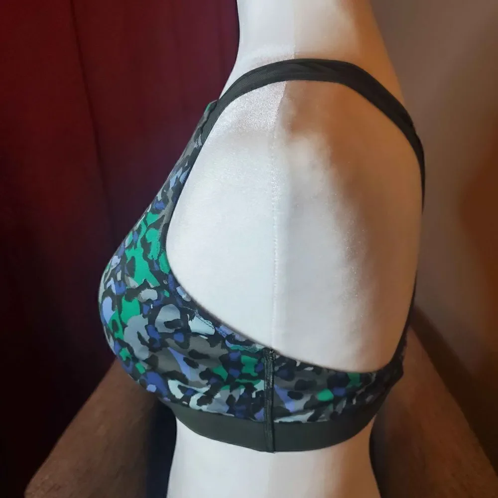 Aerie Green Animal Print Sports Bra Medium